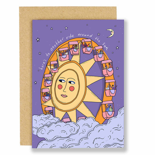 Ride Around the Sun Birthday Card
