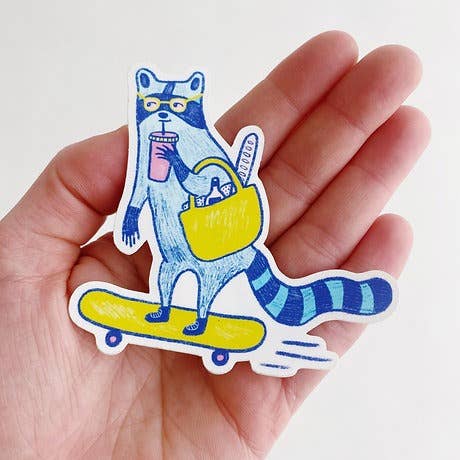 Farmers Market Skater Raccoon