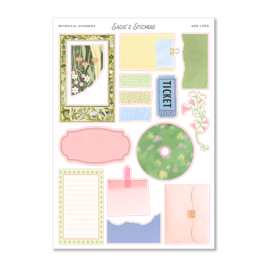 Whimsical Ephemera • Trinkets & Tidbits Sticker Sheet