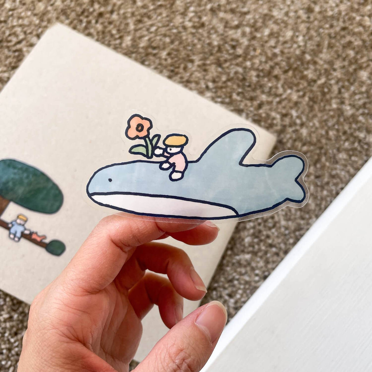 Flower Shark Sticker