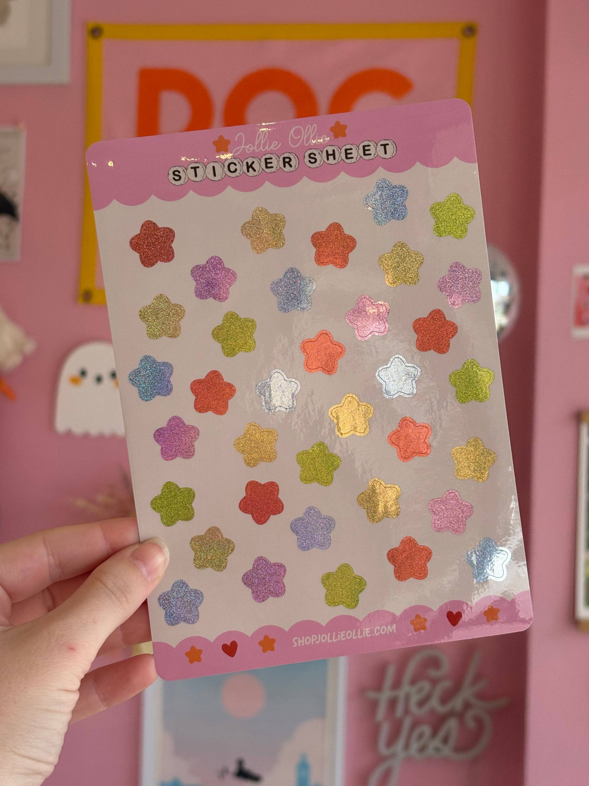 Glittery Stars Sticker Sheet