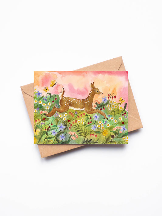 Spring Fawn Greeting Card