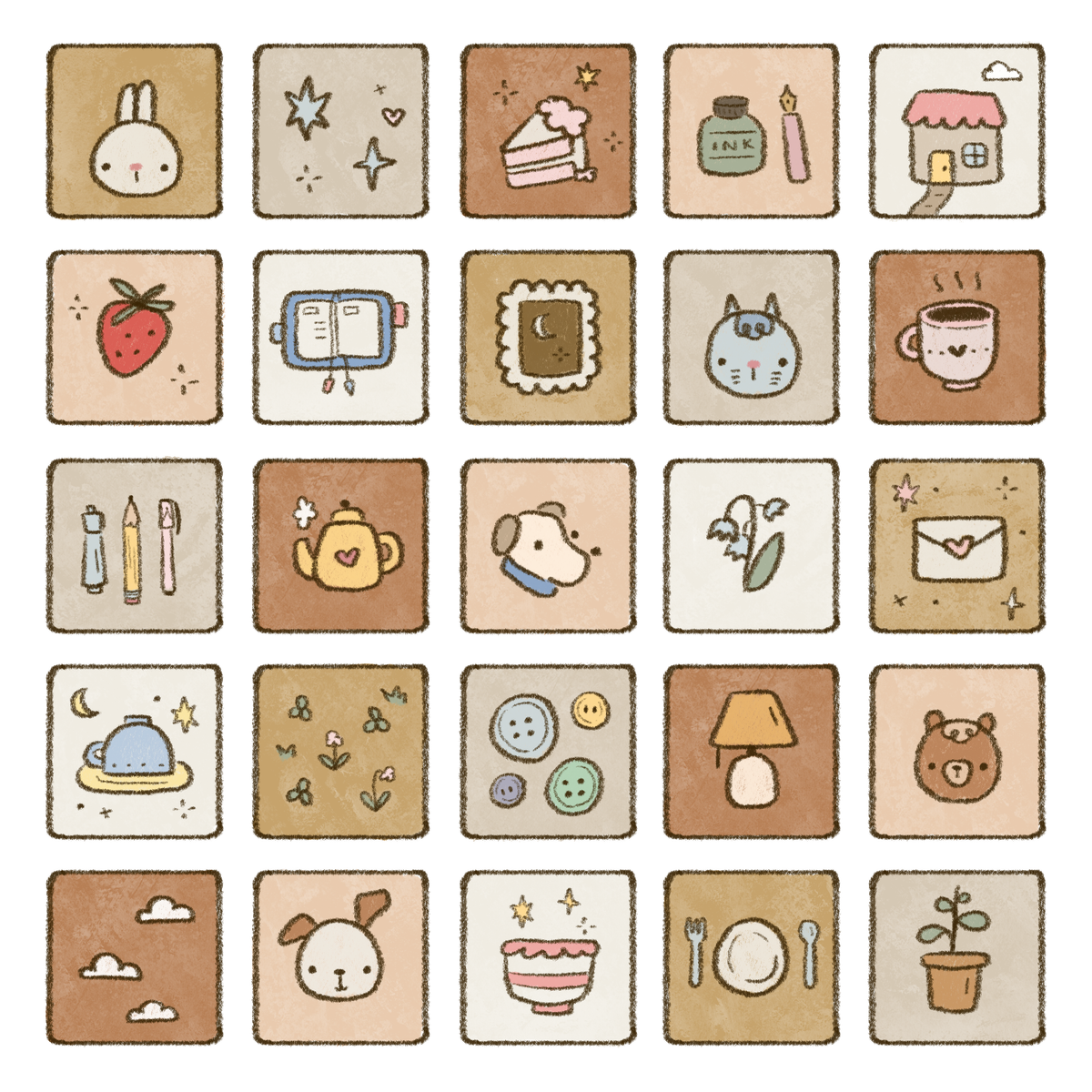 Patchwork Kiss-Cut Sticker Roll