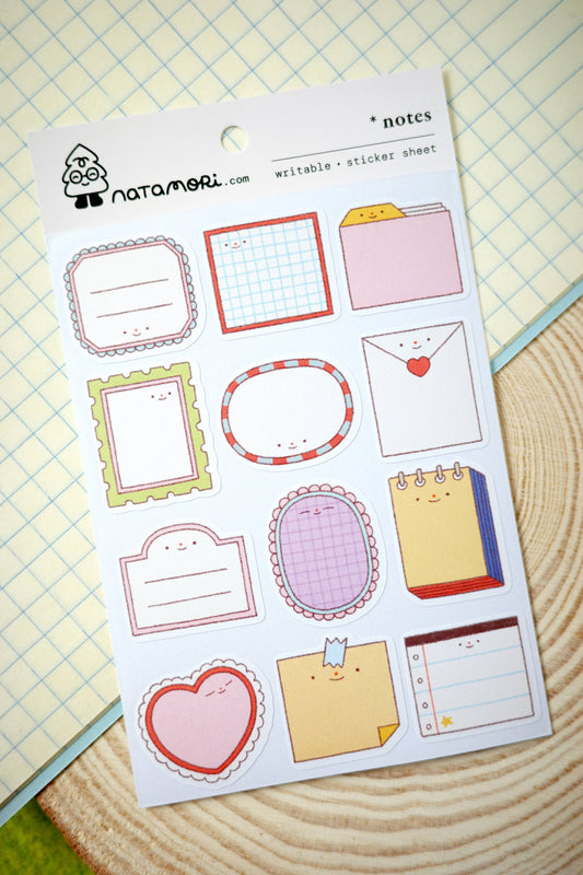 Notes Writable Sticker Sheet