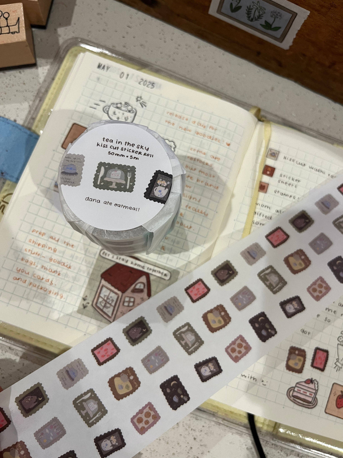 Tea in the Sky Kiss-Cut Sticker Roll