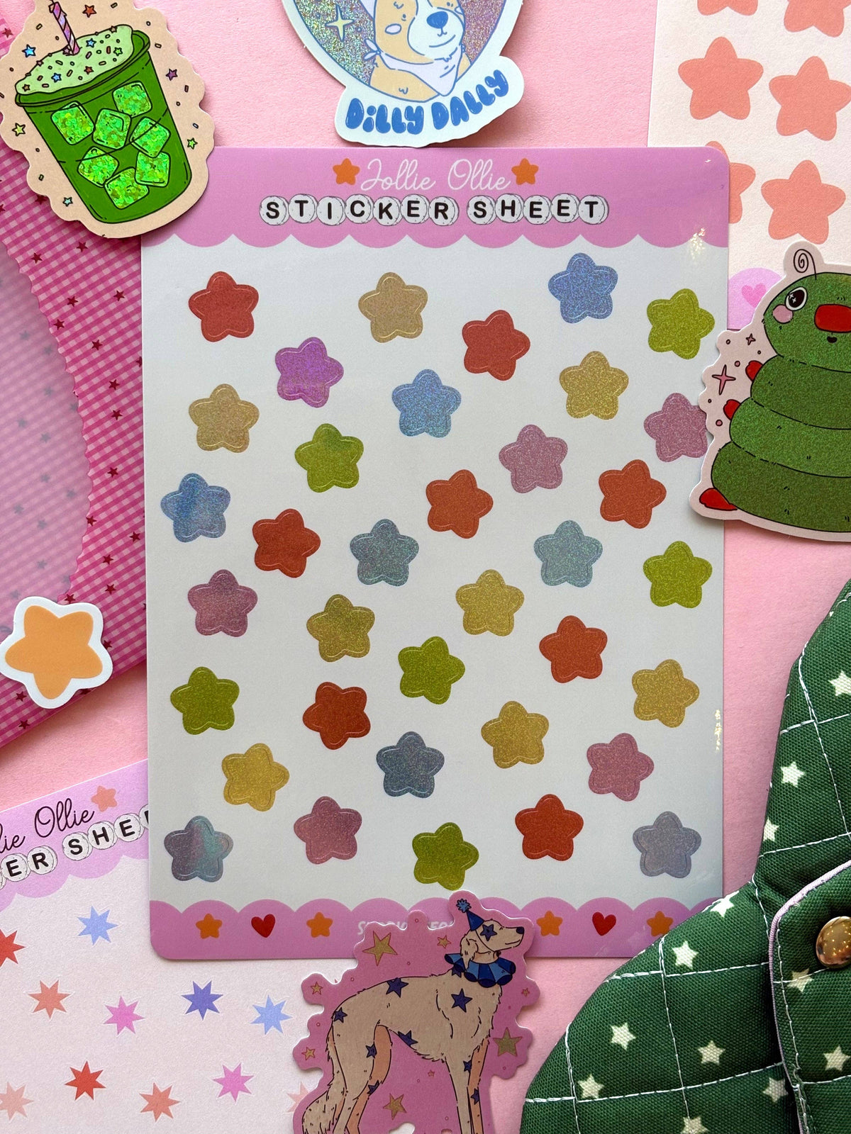Glittery Stars Sticker Sheet