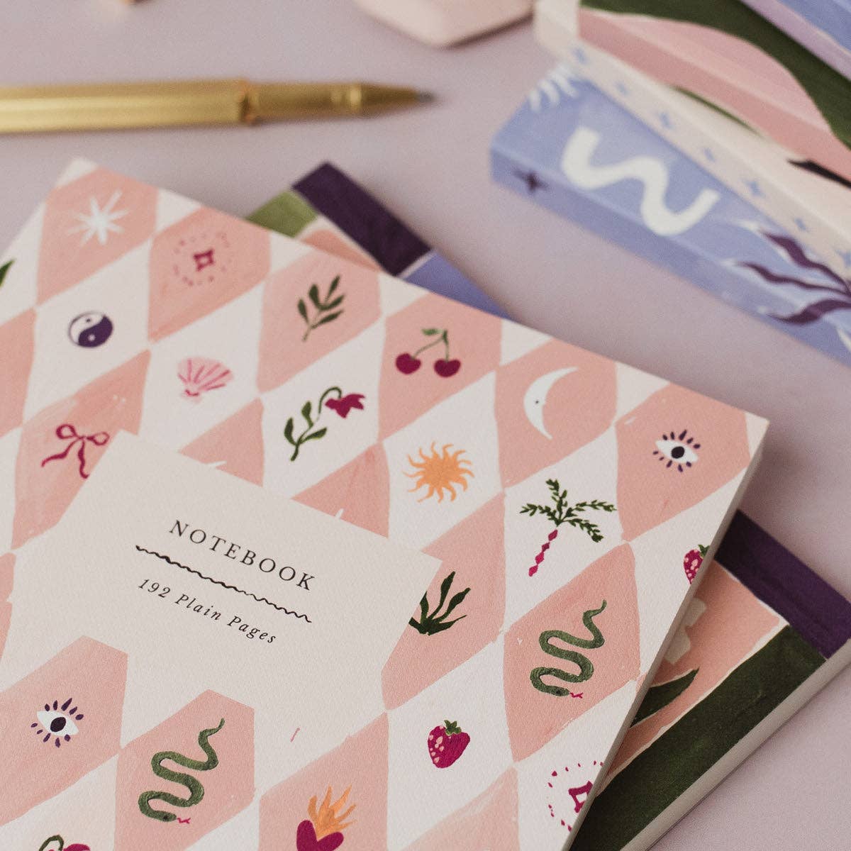Blush Harlequin Blank Journal