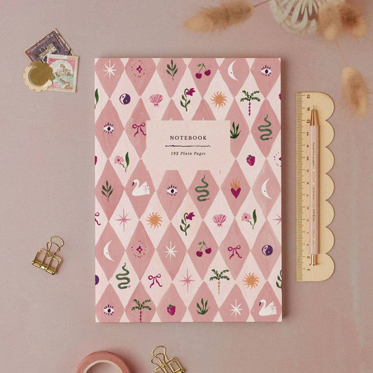 Blush Harlequin Blank Journal