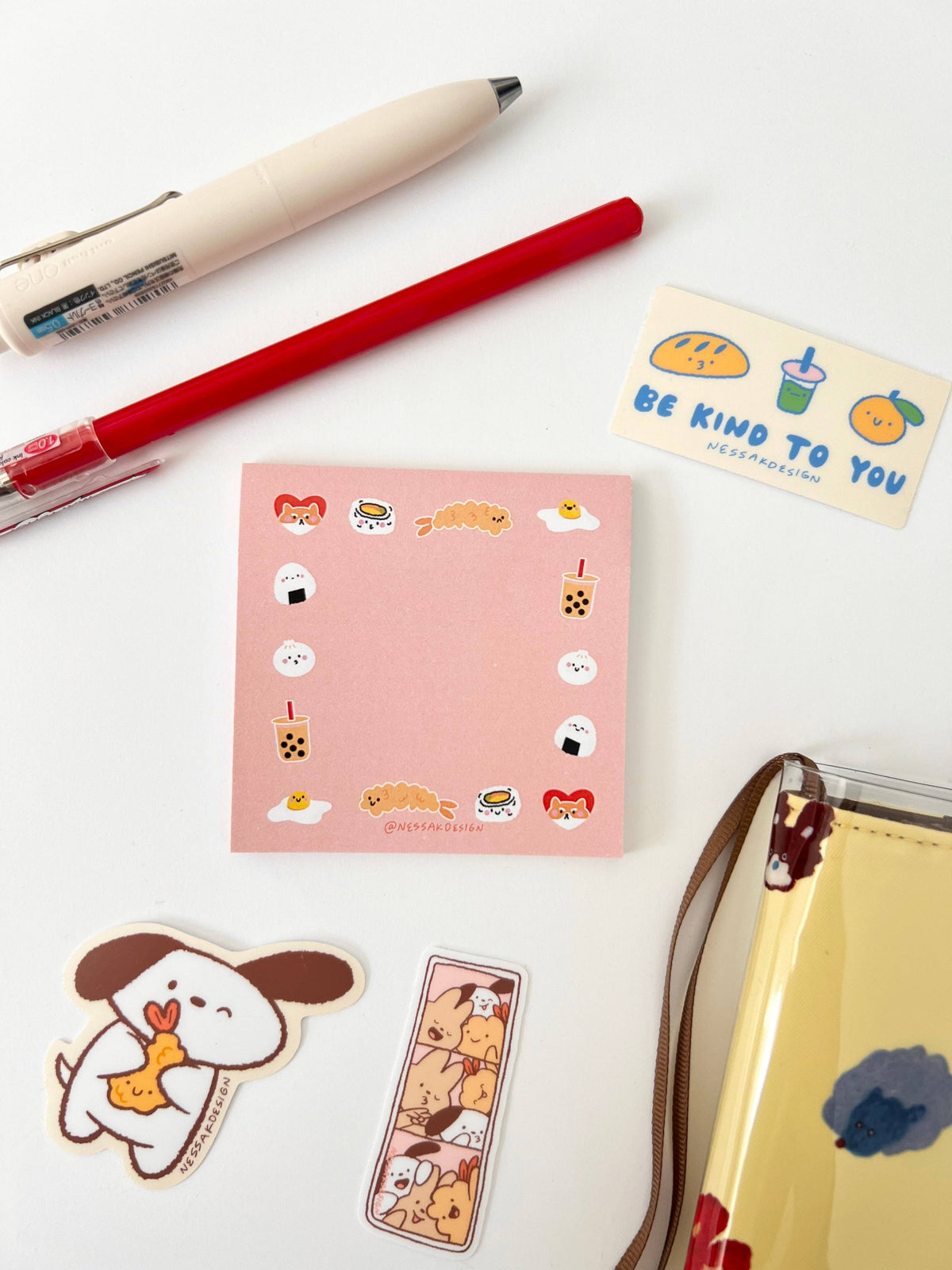 Cute Foods Sticky Note Pad