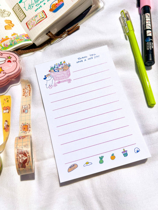 Shopping Cart Note Pad