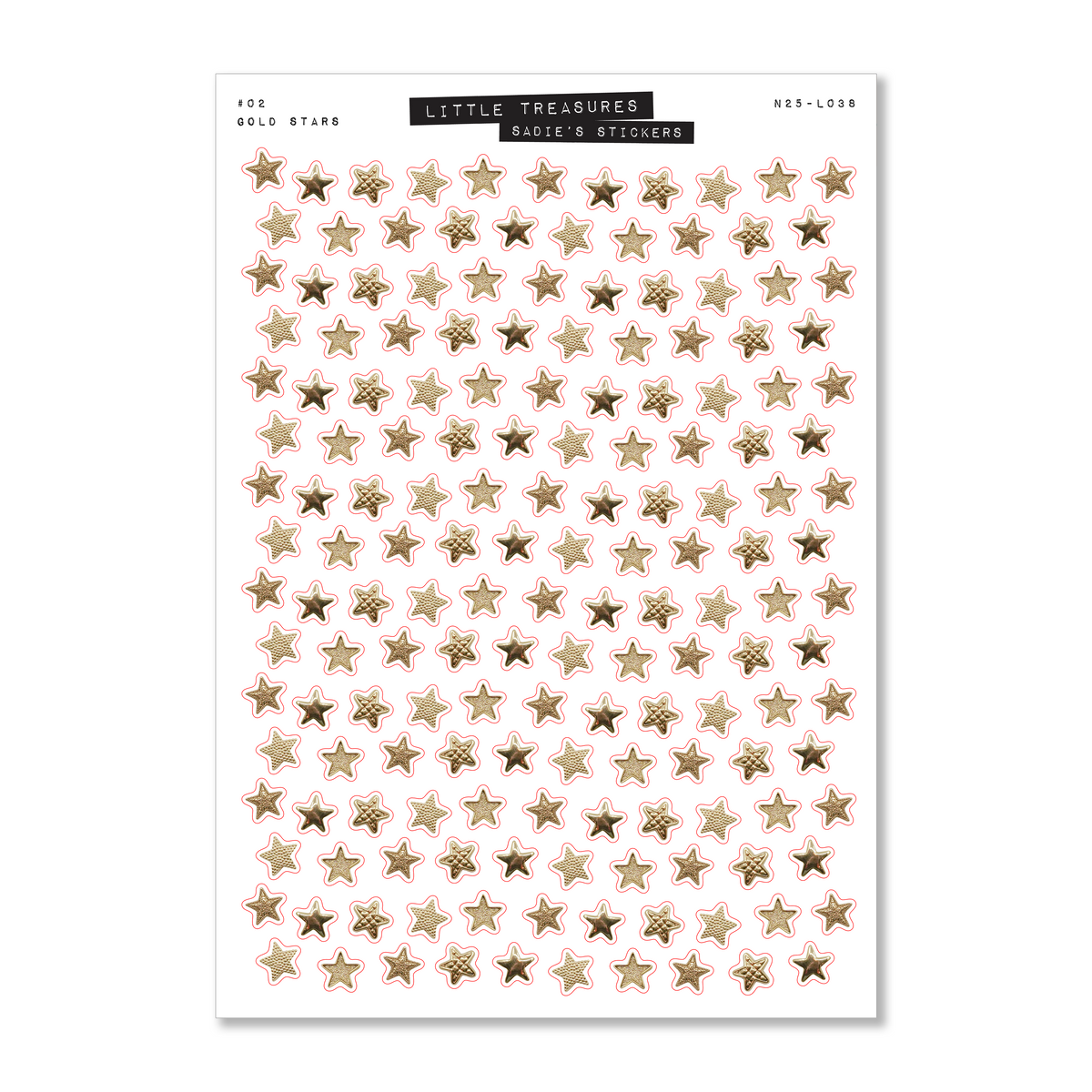 Gold Stars • Little Treasures Sticker Sheet