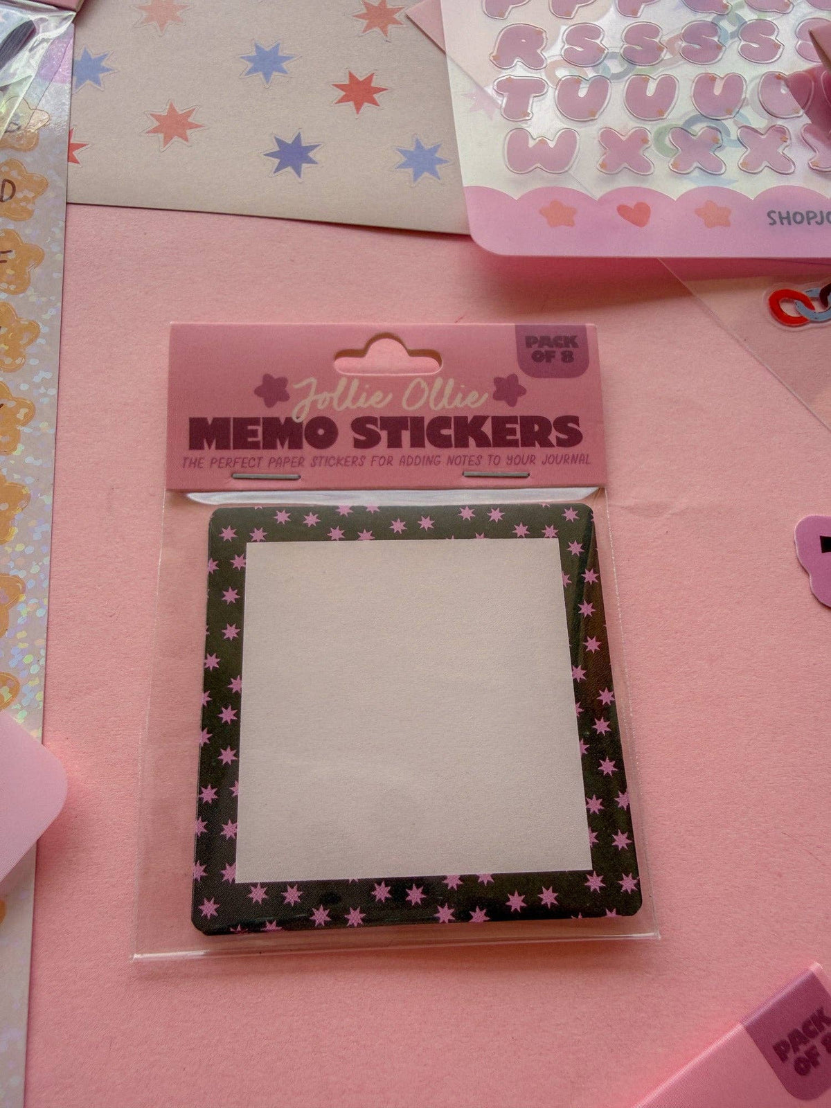 Maroon Stars Memo Sticker Pack