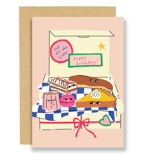 Cake Box Birthday Card