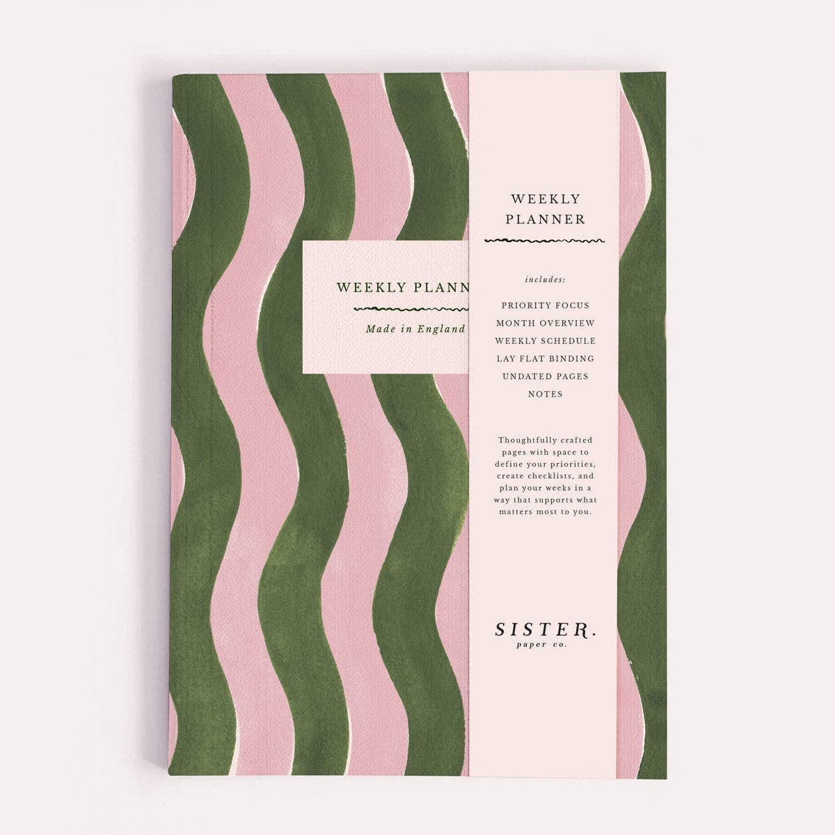 Painted Waves Undated Weekly Planner