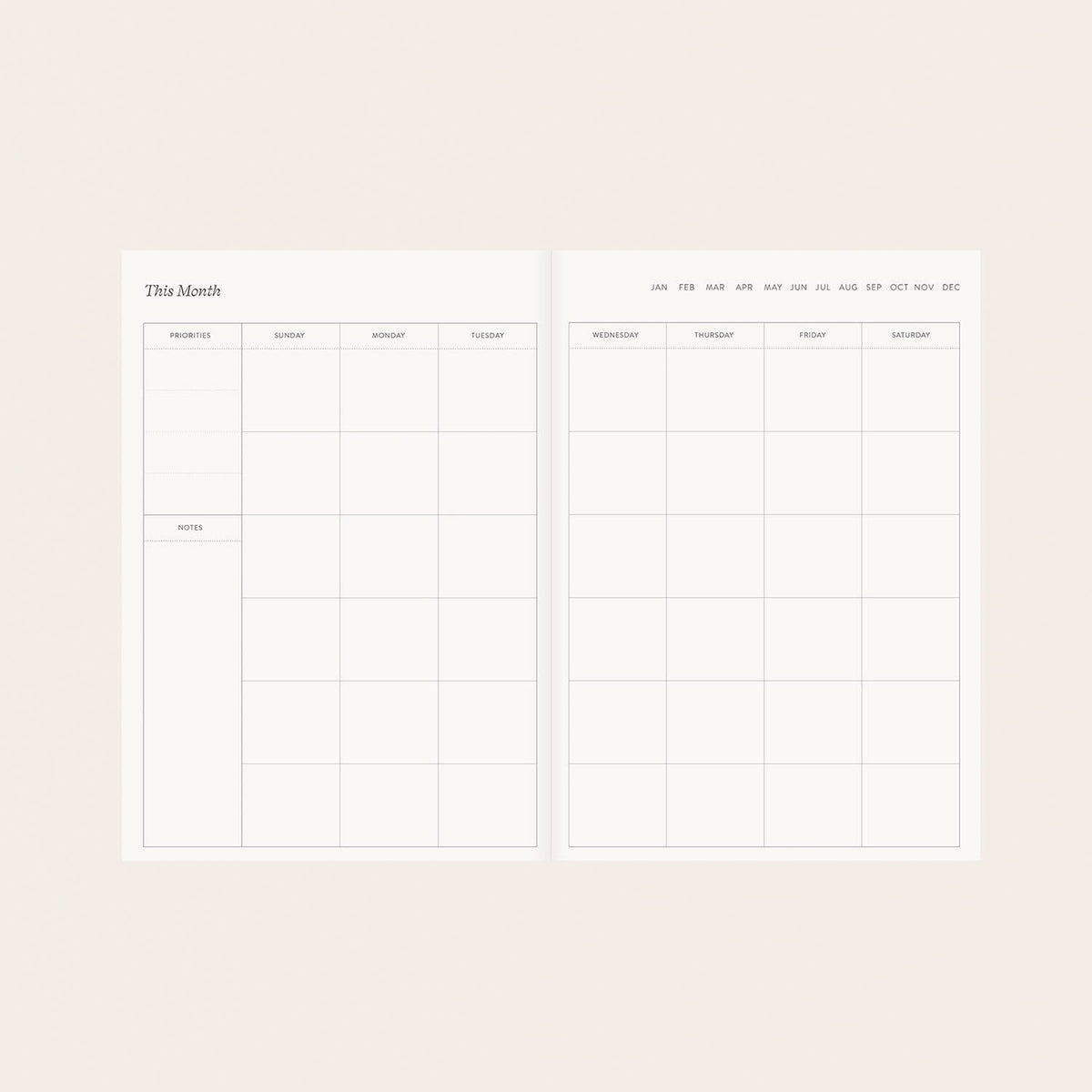 Reverie Linen Undated Planner