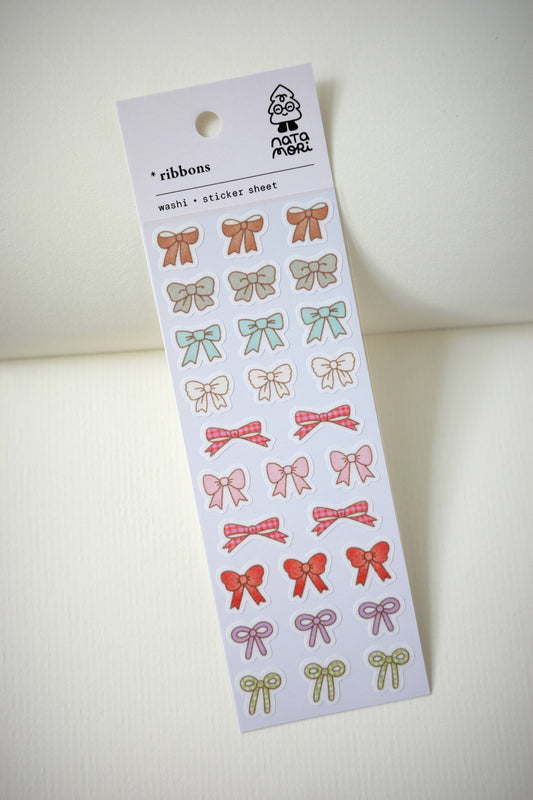 Ribbons Washi Sticker Sheet