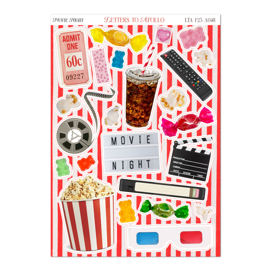 Movie Night Sticker Sheet