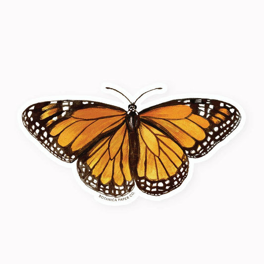 Monarch Butterfly Clear Vinyl Sticker