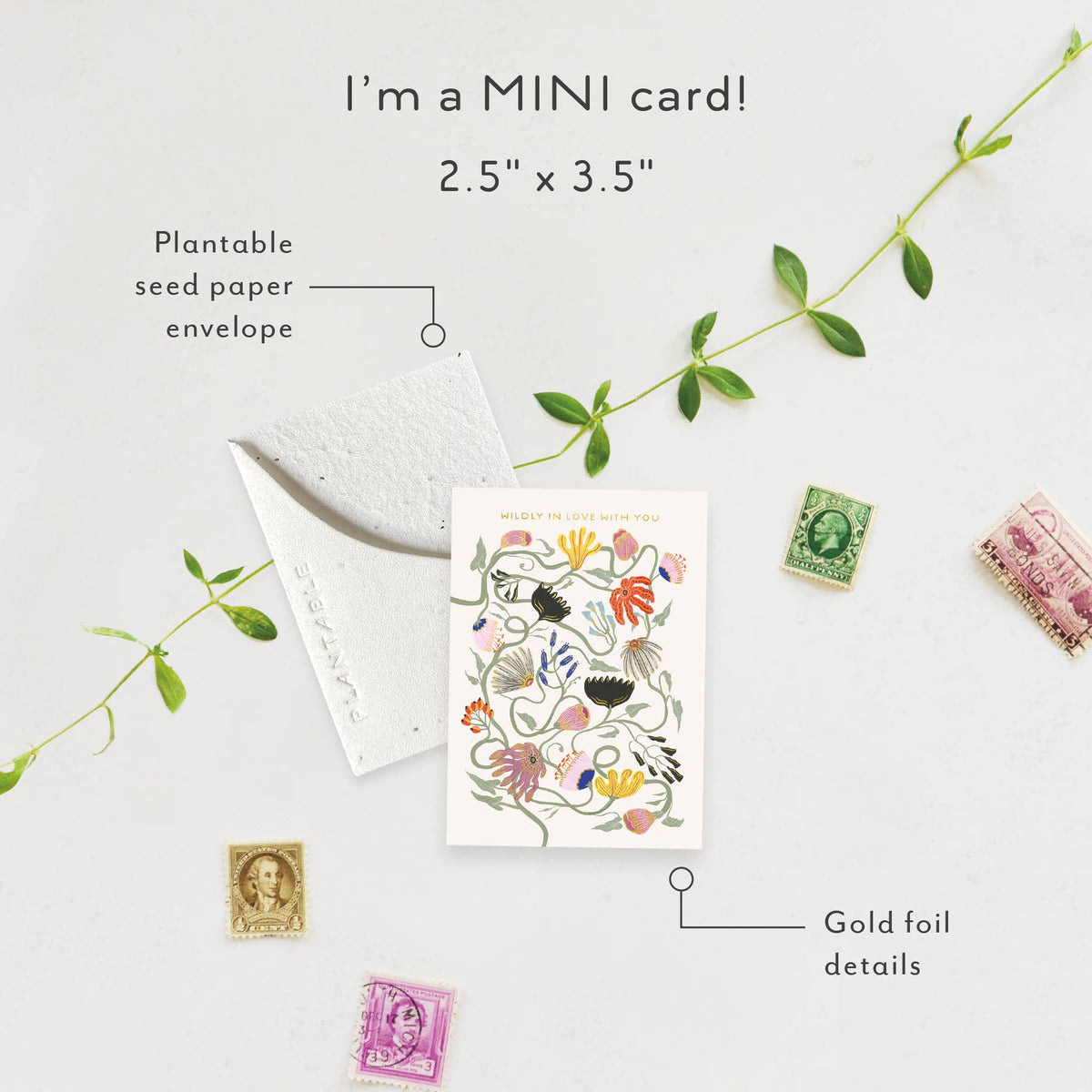 Wildly In Love Mini Card