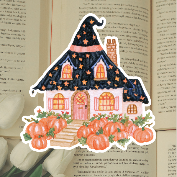 Halloween House Sticker