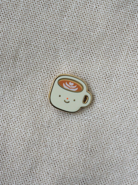 Latte Enamel Pin