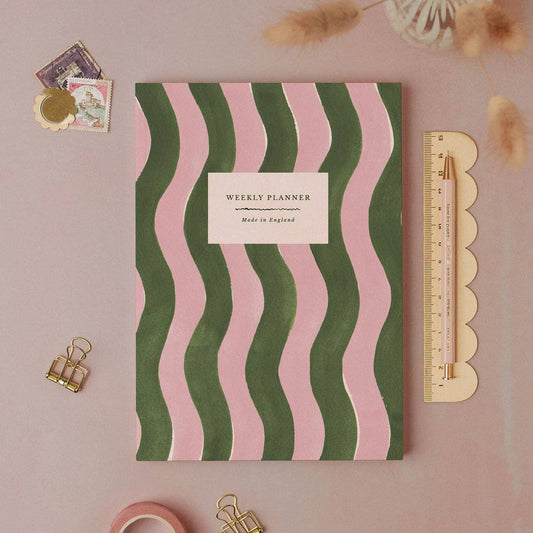Painted Waves Undated Weekly Planner