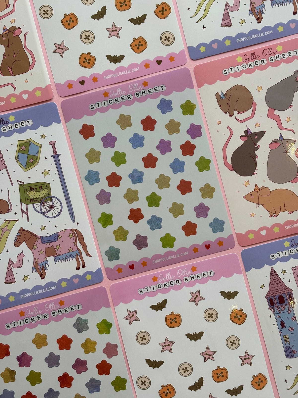 Glittery Stars Sticker Sheet